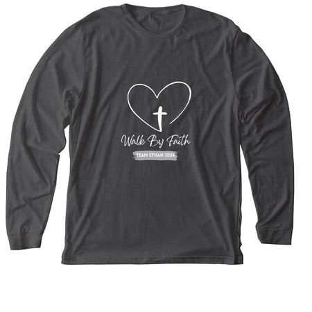 Team Ethan 2024, a Dark Grey Heather Premium Long Sleeve Tee