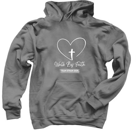 Team Ethan 2024, a Charcoal Pullover Hoodie