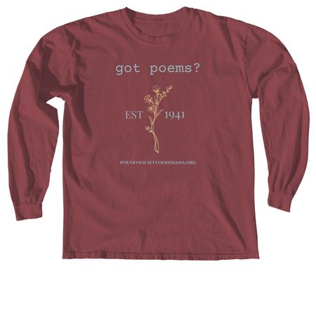 PSI Got Poems DarkColors, a Brick Comfort Colors Long Sleeve Tee