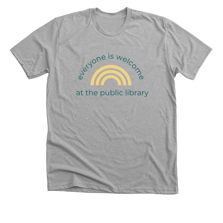 Everyone is welcome!, a Athletic Heather Premium Unisex Tee