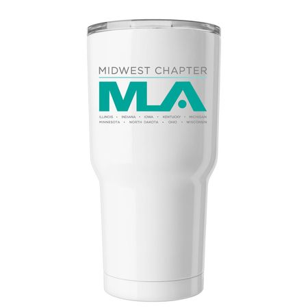 MWCMLA Tumbler, a White Insulated Tumbler
