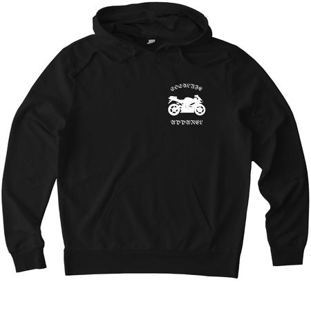 Bike Lyfe, a Deep Black Allmade Organic French Terry Pullover Hoodie