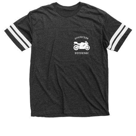 Bike Lyfe, a Vintage Smoke / White Football Jersey Tee