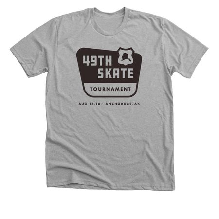 49th Skate Tournament Merch, a Athletic Heather Premium Unisex Tee
