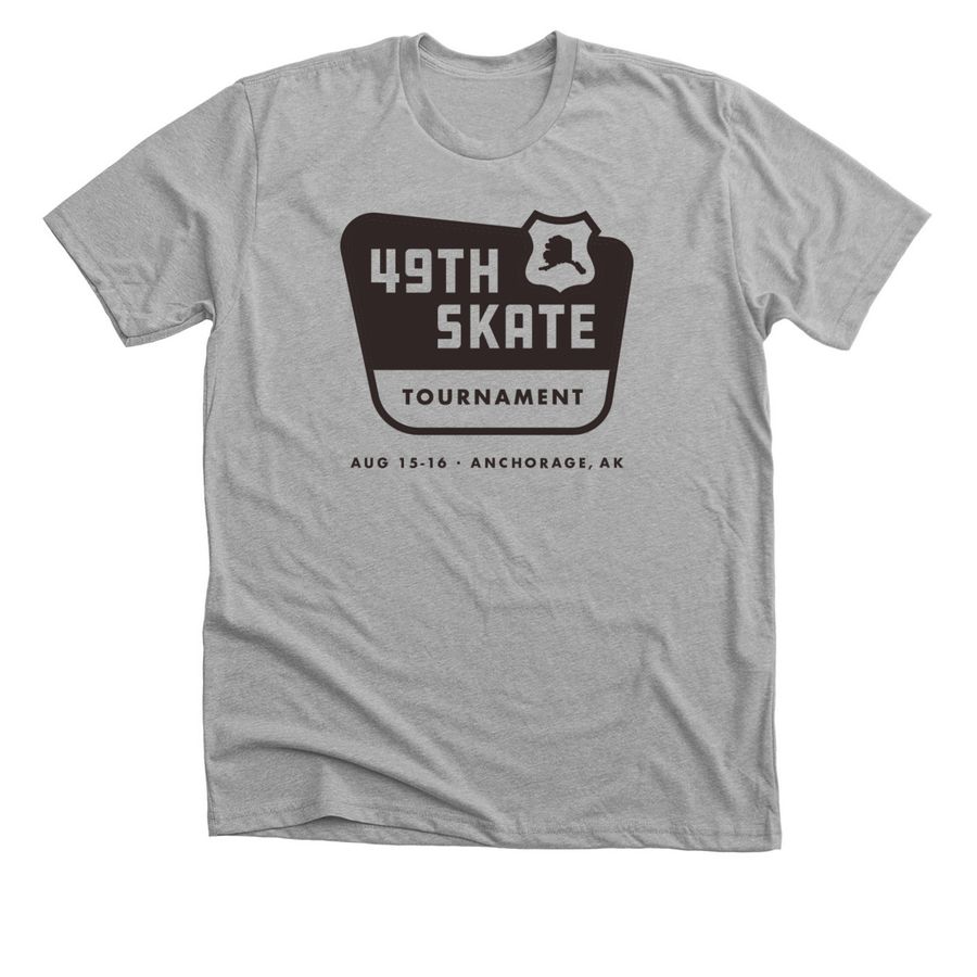 49th Skate Tournament Merch, a Athletic Heather Premium Unisex Tee