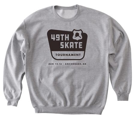 49th Skate Tournament Merch, a Sport Grey Softstyle Crewneck Sweatshirt