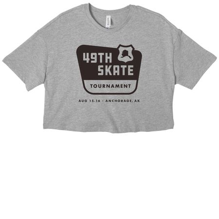 49th Skate Tournament Merch, a Athletic Heather Women?s Cropped Cotton Tee