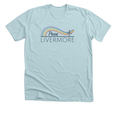 Pride Logo, a Heather Ice Blue Premium Unisex Tee