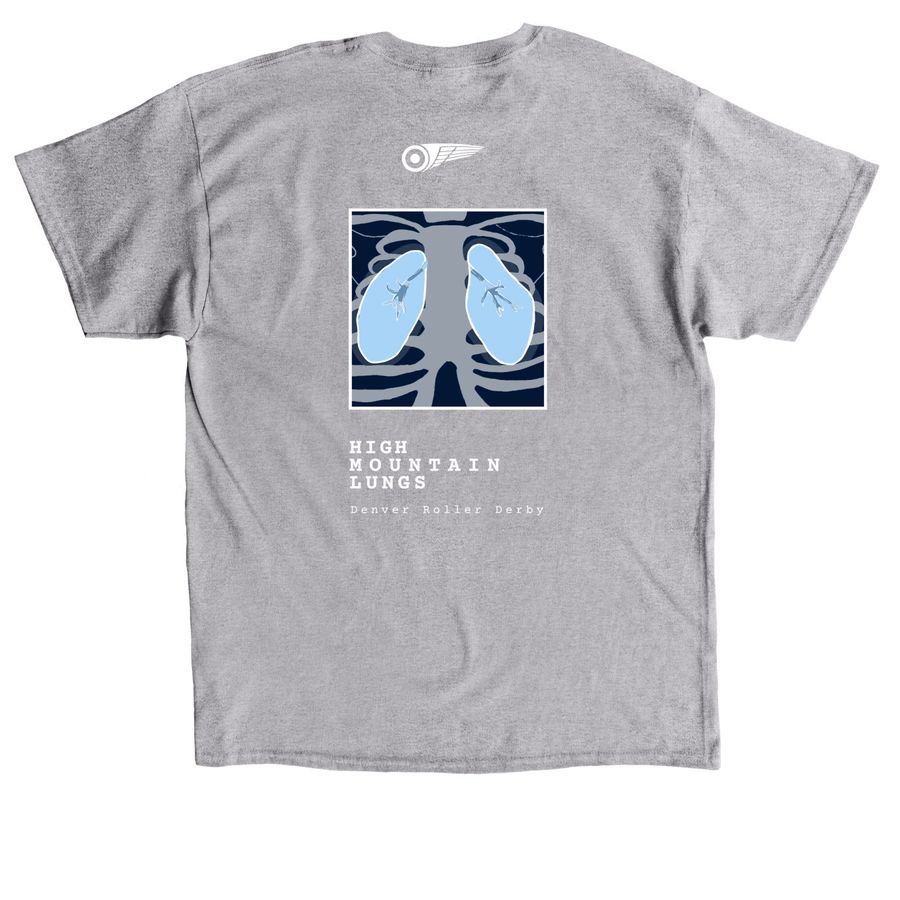 Denver Roller Derby goes to Champs!, a Sport Grey Classic Unisex Tee (back-view)