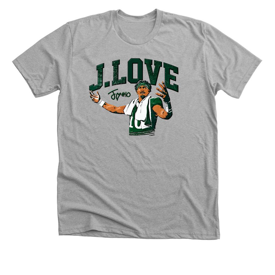 Jordan Love J Love Pose 10 NFL shirt, a Athletic Heather Premium Unisex Tee