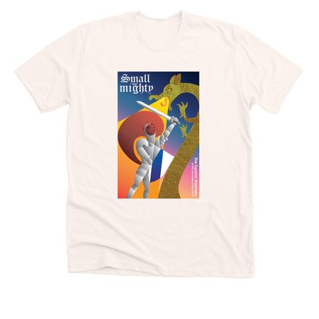 Small but Mighty, a Heather Natural Premium Unisex Tee