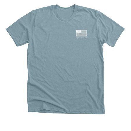Derp Mode Activated - Pitbull, a Heather Blue Lagoon Premium Unisex Tee (back-view)