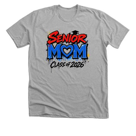 Senior Mom, a Athletic Heather Premium Unisex Tee