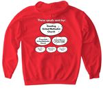 Idaho to Ireland, a Red Gildan Softstyle Pullover Hoodie (back-view)