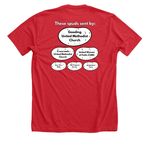 Idaho to Ireland, a Heather Red Premium Unisex Tee (back-view)