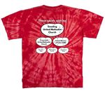 Idaho to Ireland, a Red Classic Tie Dye Tee (back-view)