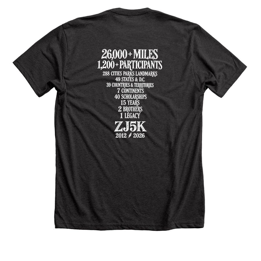 2026 Not Fade Away, a Dark Grey Heather Premium Unisex Tee (back-view)