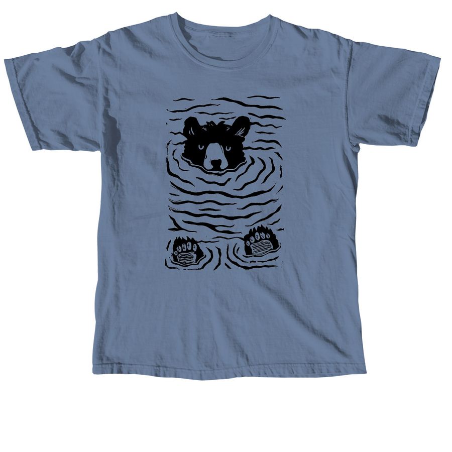 Bear in the river, a Blue Jean Comfort Colors Unisex Tee