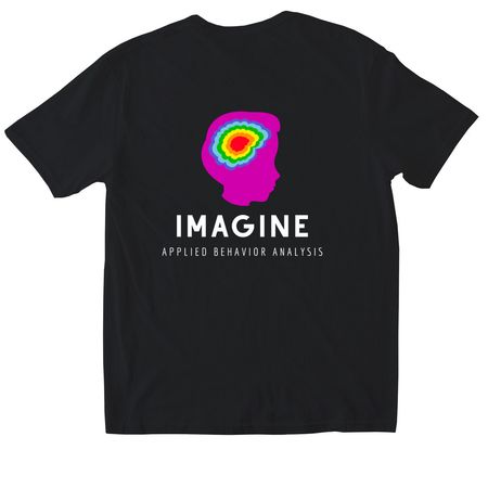 NEW! IABA Logo Softstyle Cotton Tee, a Black Softstyle Cotton Tee (back-view)