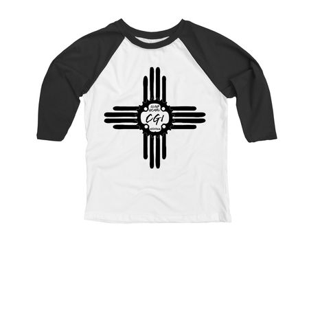 Cloud Gravel Invitational OFFICIAL shirts, a Black and White Youth 3/4 Sleeve Baseball Tee