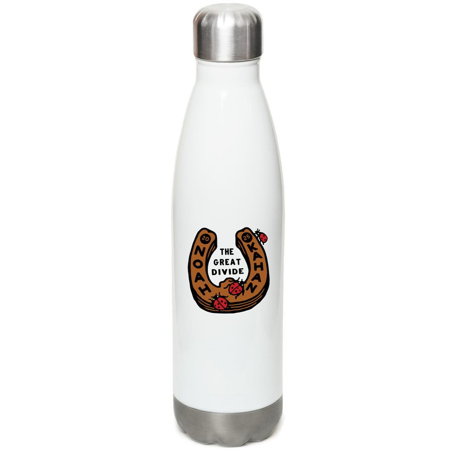 Noah Kahan The Great Divide Tour Water Bottle, a White Stainless Steel Water Bottle