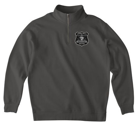 SUB Front/Color Back, a Asphalt Midweight Quarter Zip Pullover