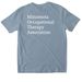 Advocacy Collection, a Stone Blue Softstyle Cotton Tee (back-view)