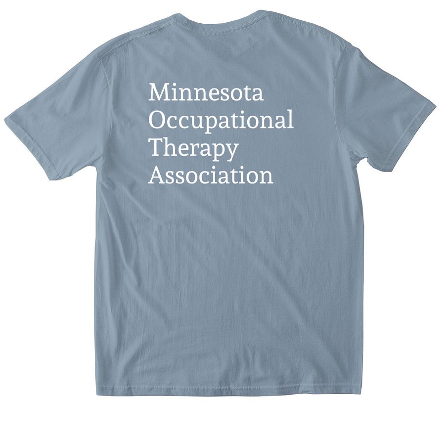 Advocacy Collection, a Stone Blue Softstyle Cotton Tee (back-view)