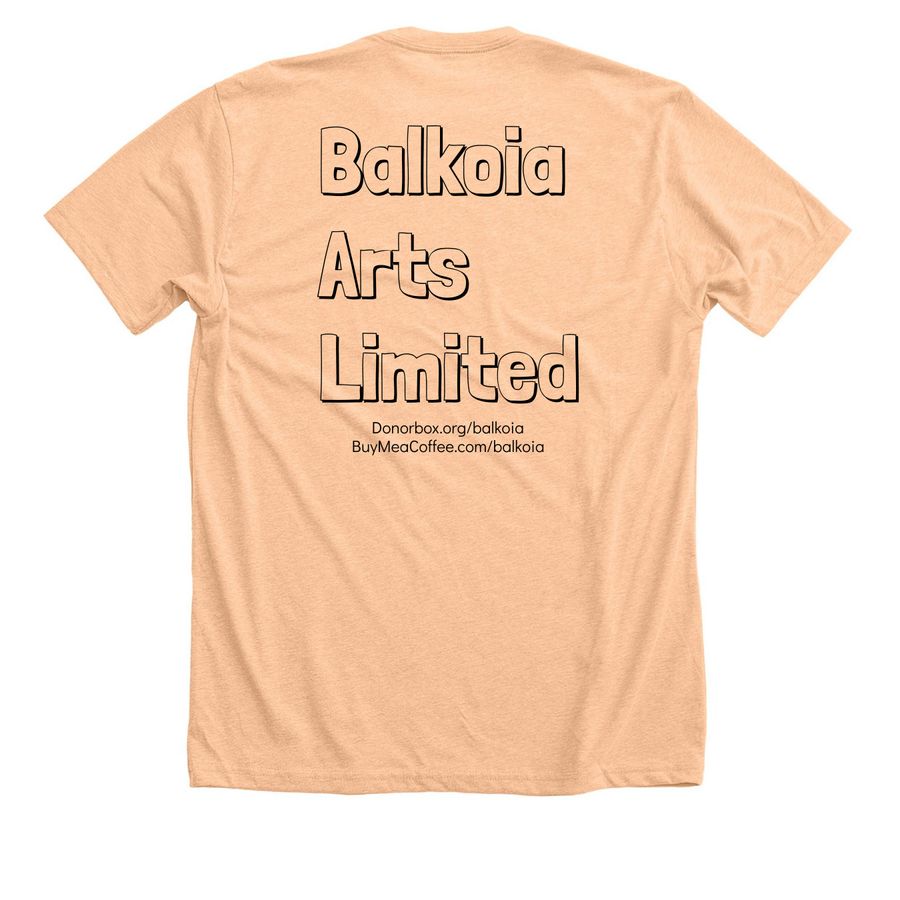 Balkoia Arts Limited -&nbsp;Juneteenth, a Heather Peach Premium Unisex Tee (back-view)