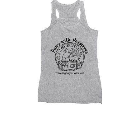 Paws With Passports Merch, a Athletic Heather Women's Racerback