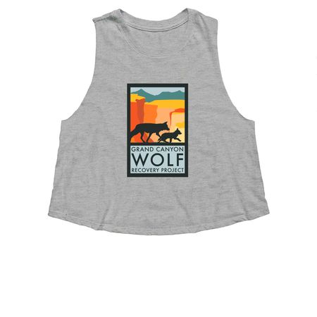 GCWRP Large Logo Merch, a Athletic Heather Women's Cropped Racerback Tank