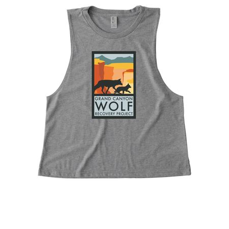 GCWRP Large Logo Merch, a Aluminum Grey Allmade Eco Triblend Women?s Muscle Tank