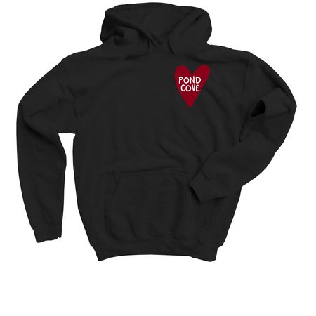 Pond Cove Love, a Black Youth Pullover Hoodie
