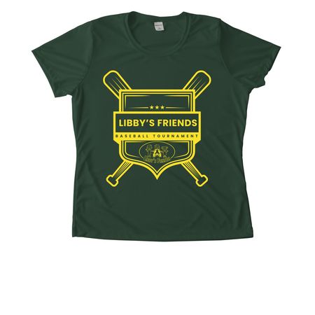 Mountain Brook LF Baseball Shirts, a Forest Green Women's Performance Tee