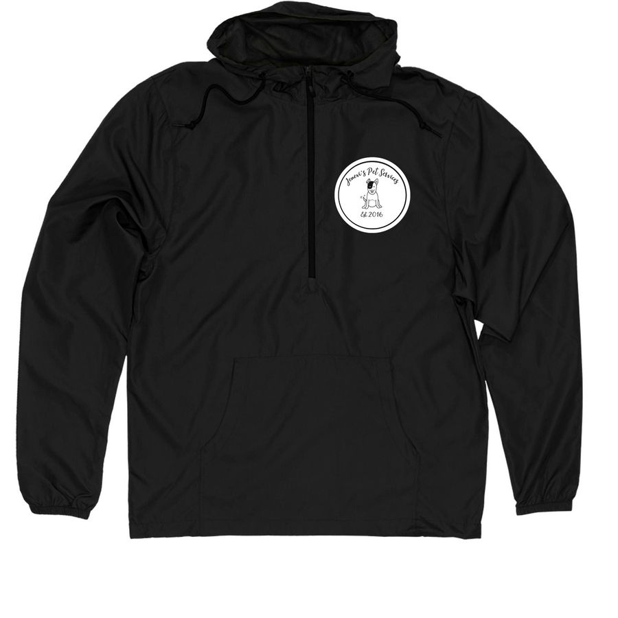 JPS Windbreaker, a Black Quarter-Zip Windbreaker