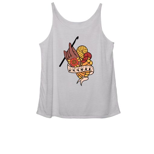 Hooked Tattoo Flash Design!   Athletic Heather Women's Slouchy Tank