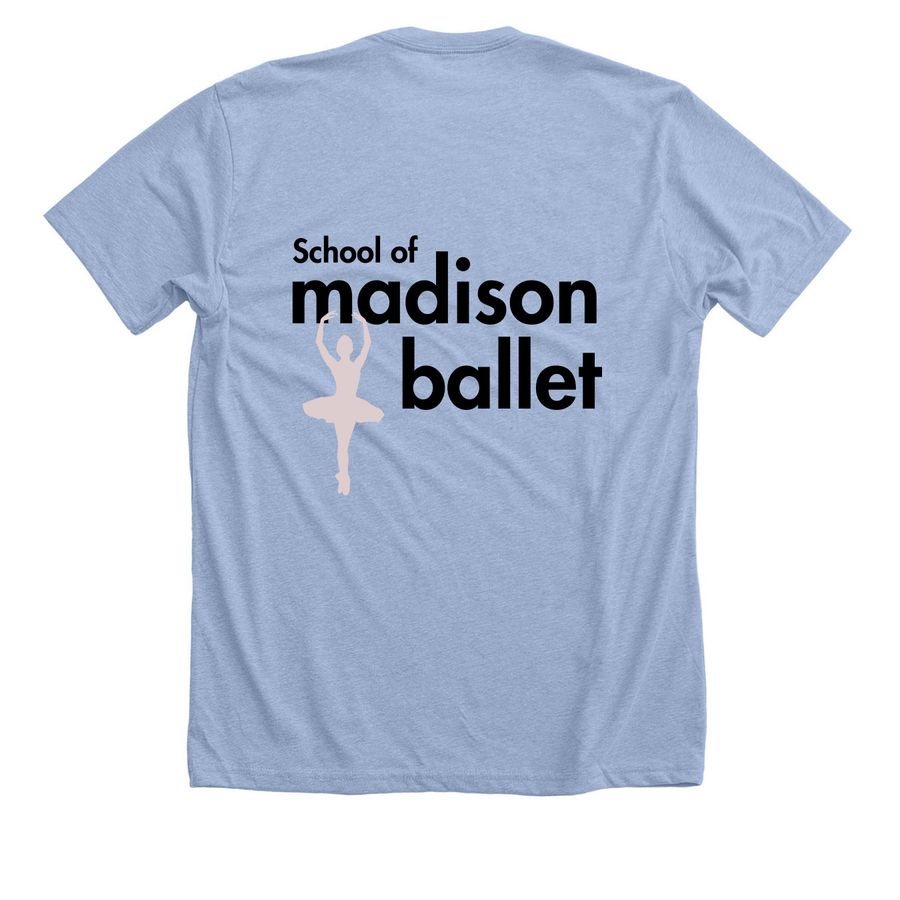 SMB Adult, a Heather Baby Blue Premium Unisex Tee (back-view)