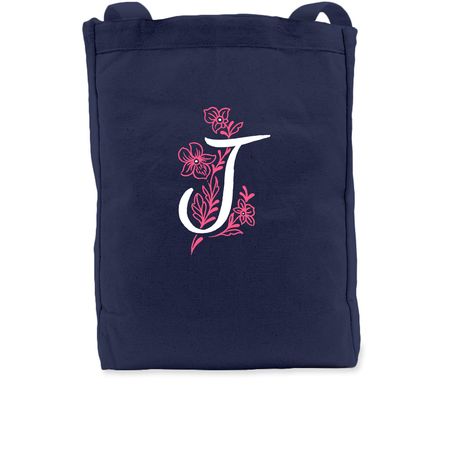 Jackson Flower Walk - Tote Bag, a Navy Premium Tote Bag
