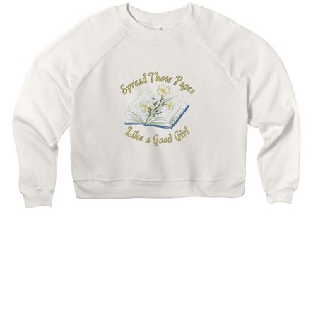 Like a Good Girl, a Vintage White Women's Premium Cropped Raglan Sweatshirt