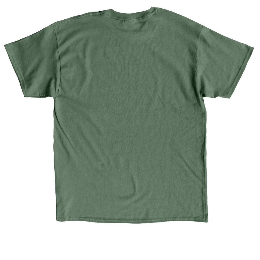 Horticultural Atrocities, a Military Green Classic Unisex Tee (back-view)