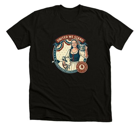 America the G.O.A.T., a Black Heather Premium Unisex Tee