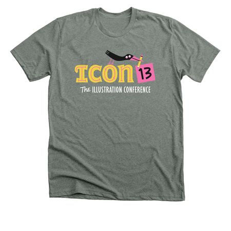 ICON 13 - Conference Logo, a Deep Heather Premium Unisex Tee