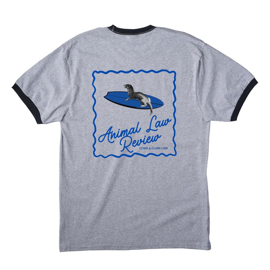 ALR Shirts/Sweatshirts, a Athletic Heather/ Jet Black Cotton Ringer Tee (back-view)