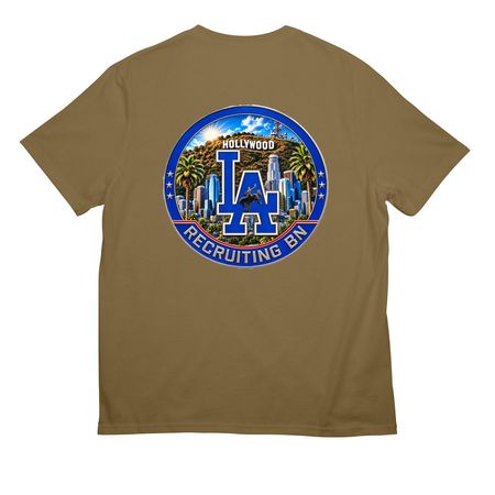 LA BN OCP Under-Shirt, a Coyote Brown All-American Unisex Tee (back-view)