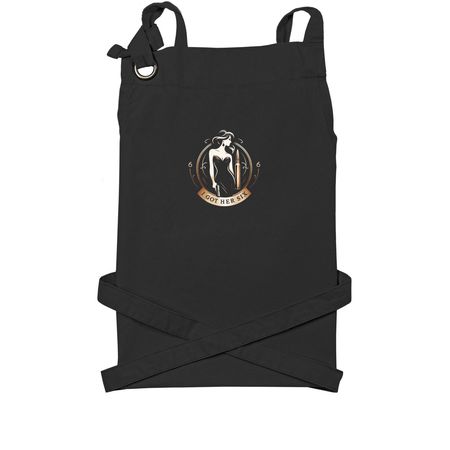 Gun Cleaning Apron, a Black Cotton Canvas Pocket Apron