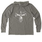 Eco Wizard&nbsp;, a Driftwood Grey Allmade Organic Cotton Mineral Dye Hoodie Tee (back-view)