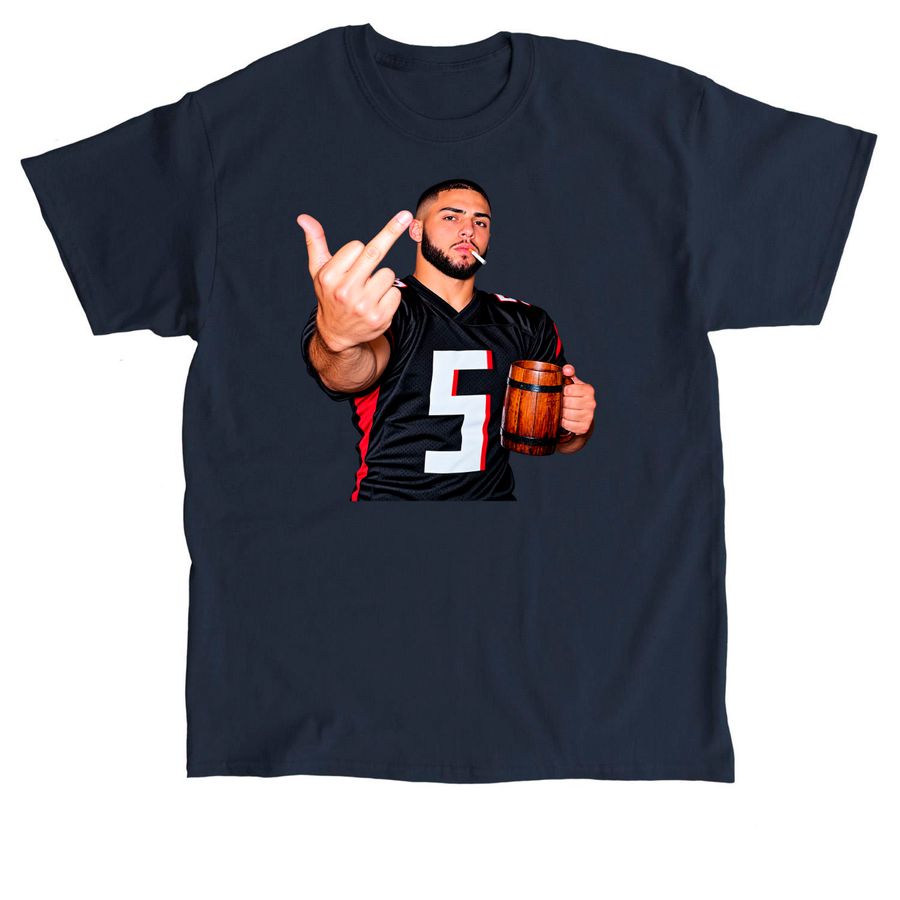 Drake London Middle Finger T-Shirt, a Navy Classic Unisex Tee