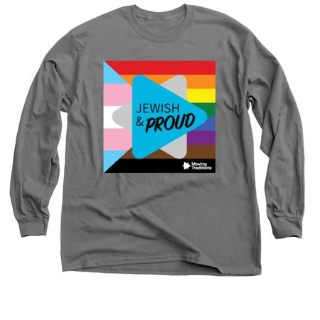 Jewish & Proud LGBTQ+ Tee, a Charcoal Classic Long Sleeve Tee