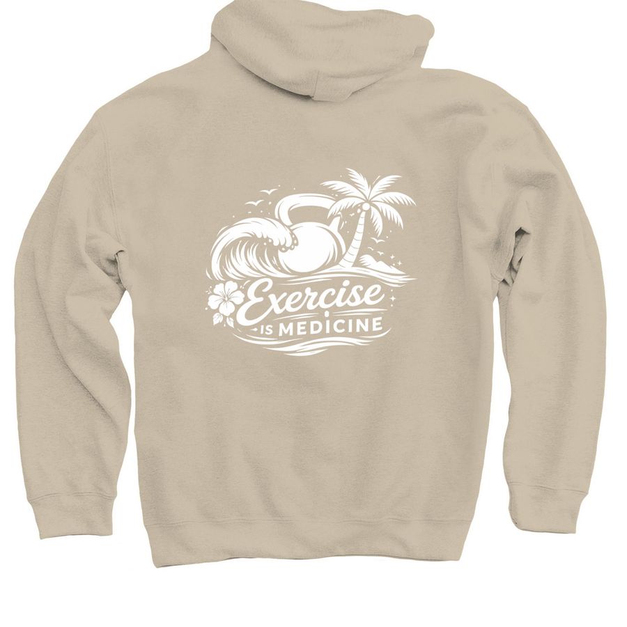 Exercise is Medicine - Neutrals & Colors, a Sand Pullover Hoodie