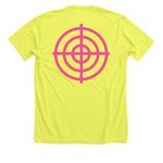 We Play for T-Shirts&nbsp;, a Neon Yellow Premium Unisex Tee (back-view)